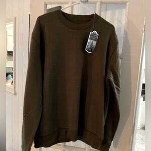 NEW MENS ARMY GREEN SWEATSHIRT SIZE XL